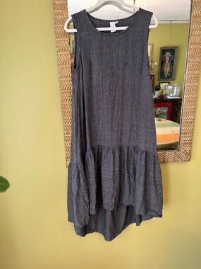 Osei Duro gray deep-ruffled dress - sz M